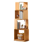 Libreria espositiva a cubo aperto in legno moderno a 4 ripiani