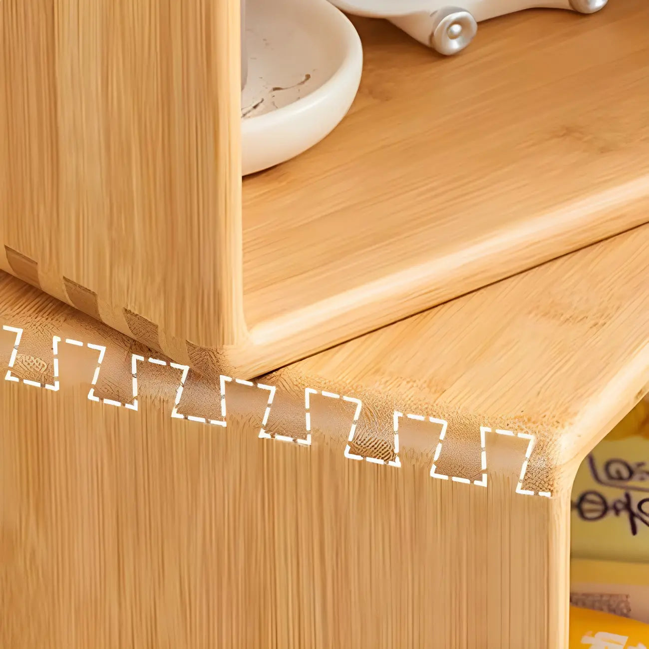 Libreria espositiva a cubo aperto in legno moderno a 4 ripiani