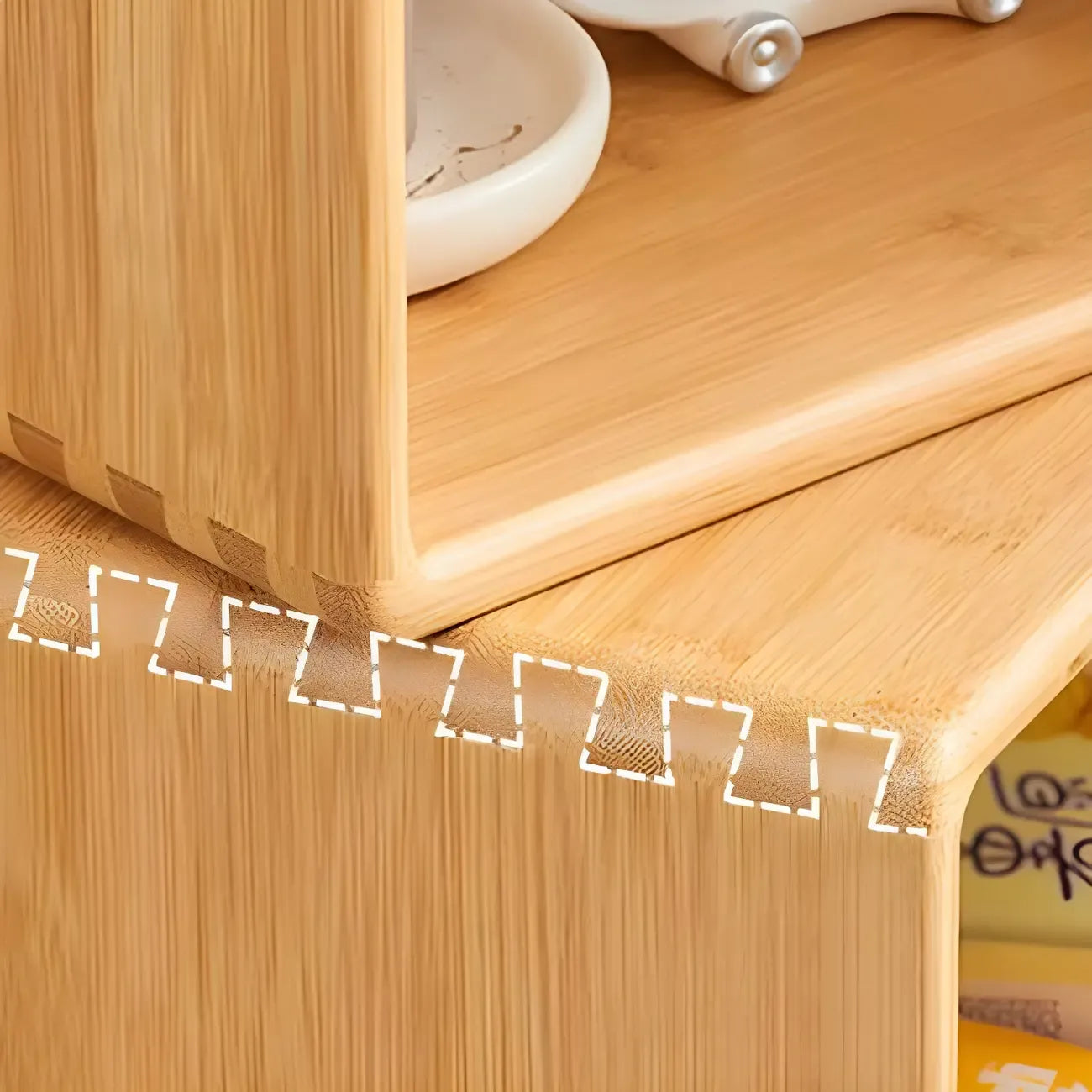 Libreria espositiva a cubo aperto in legno moderno a 4 ripiani