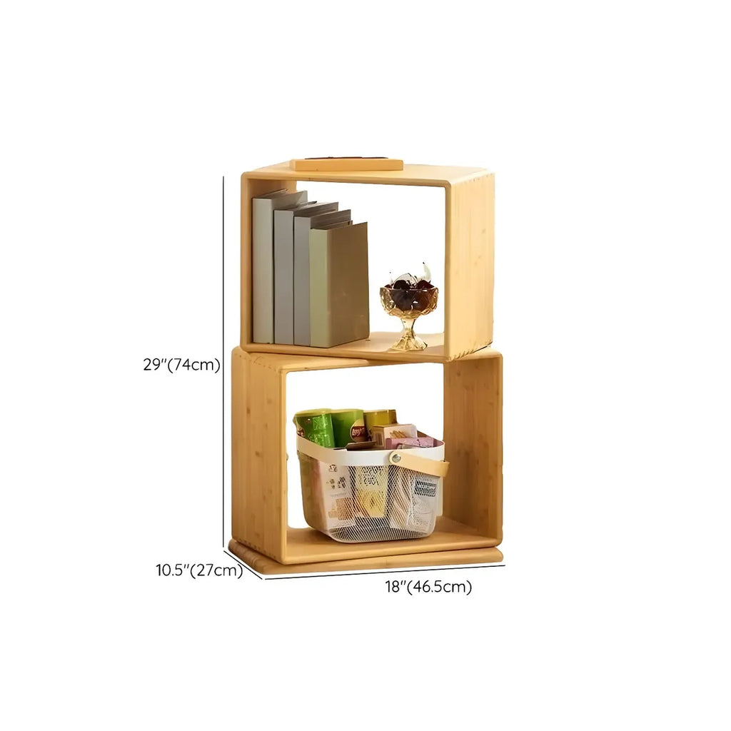 Libreria espositiva a cubo aperto in legno moderno a 4 ripiani