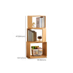 Libreria espositiva a cubo aperto in legno moderno a 4 ripiani