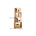 Libreria espositiva a cubo aperto in legno moderno a 4 ripiani