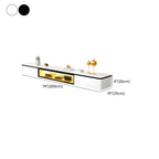 Mobile TV sospeso con luci a LED, piano in pietra bianca, 63 pollici