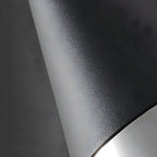 Suspension moderne conique en verre noir pour îlot de cuisine