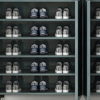 Meuble à chaussures en bois vert brillant pour entrée