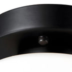 Plafonnier semi-encastré cylindrique minimaliste en verre noir
