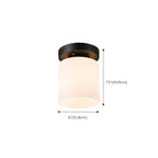 Plafonnier semi-encastré cylindrique minimaliste en verre noir