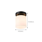 Plafonnier semi-encastré cylindrique minimaliste en verre noir