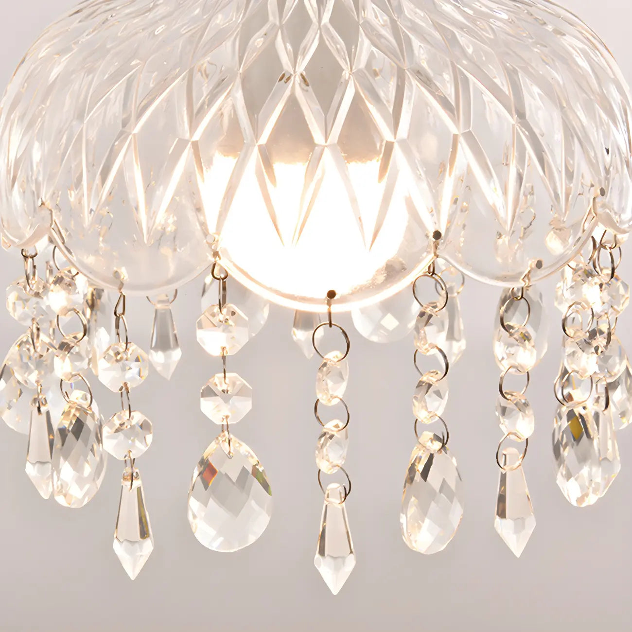 Luminaires suspendus élégants en cristal doré pour îlot