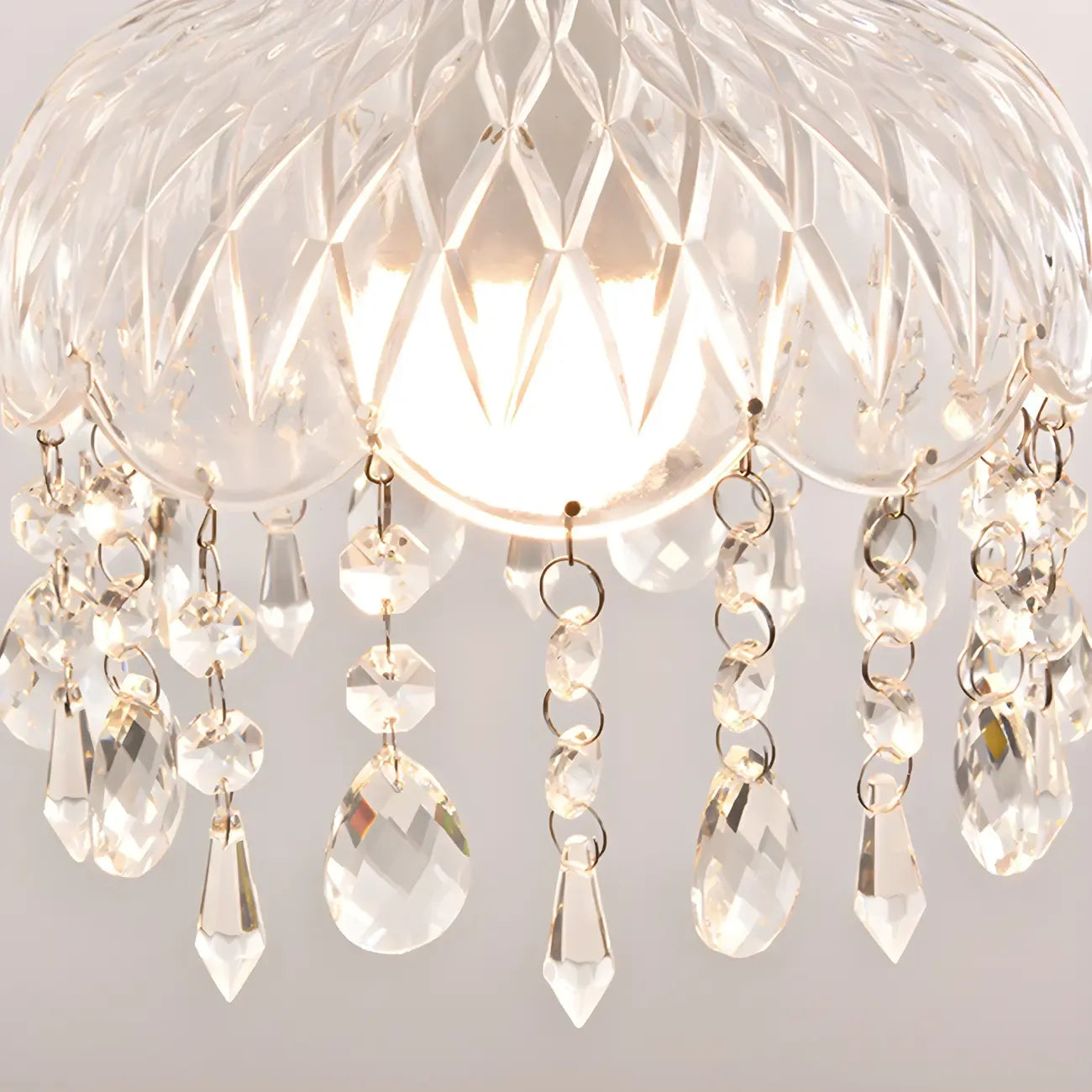 Luminaires suspendus élégants en cristal doré pour îlot
