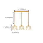 Luminaires suspendus élégants en cristal doré pour îlot