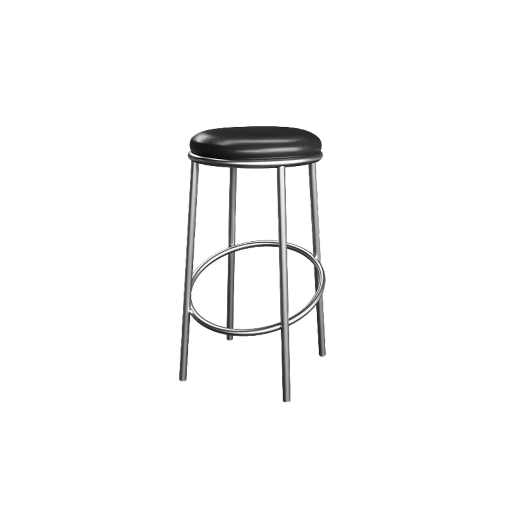 Tabourets de bar modernes empilables en cuir, hauteur comptoir, sans dossier