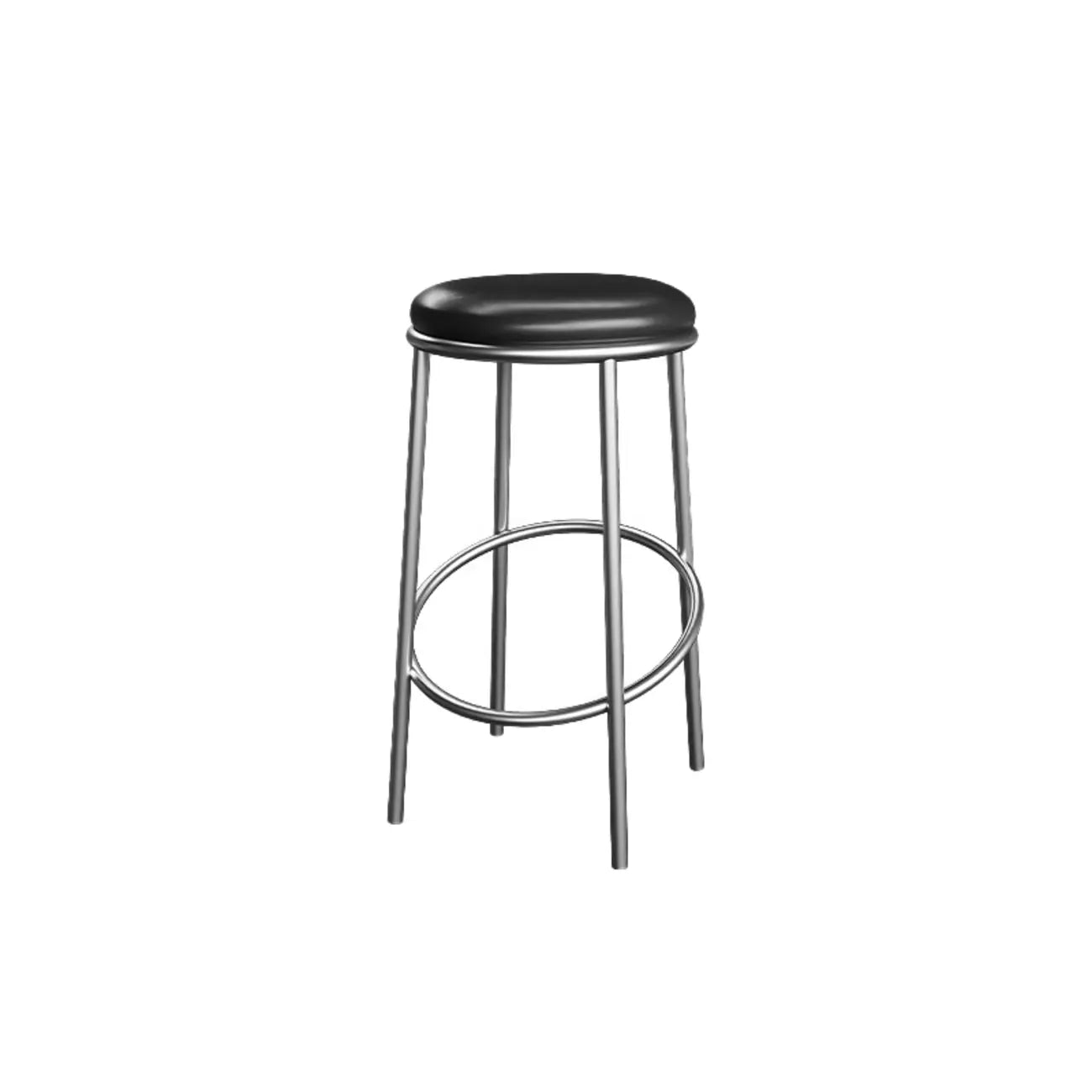 Tabourets de bar modernes empilables en cuir, hauteur comptoir, sans dossier