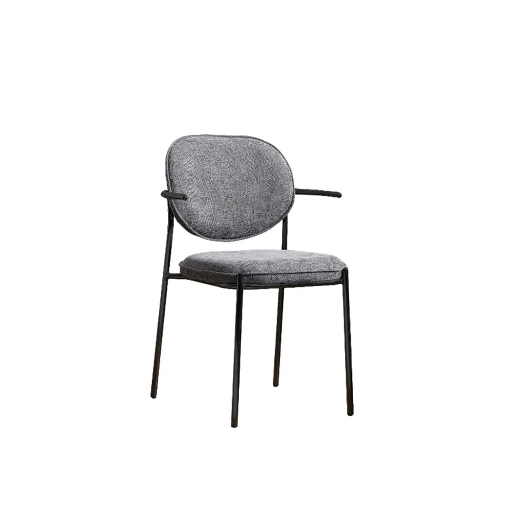 Chaises de salle à manger minimalistes sans accoudoirs, revêtues de tissu et rembourrées
