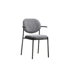 Chaises de salle à manger minimalistes sans accoudoirs, revêtues de tissu et rembourrées