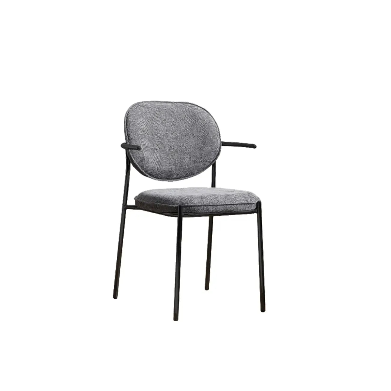 Chaises de salle à manger minimalistes sans accoudoirs, revêtues de tissu et rembourrées