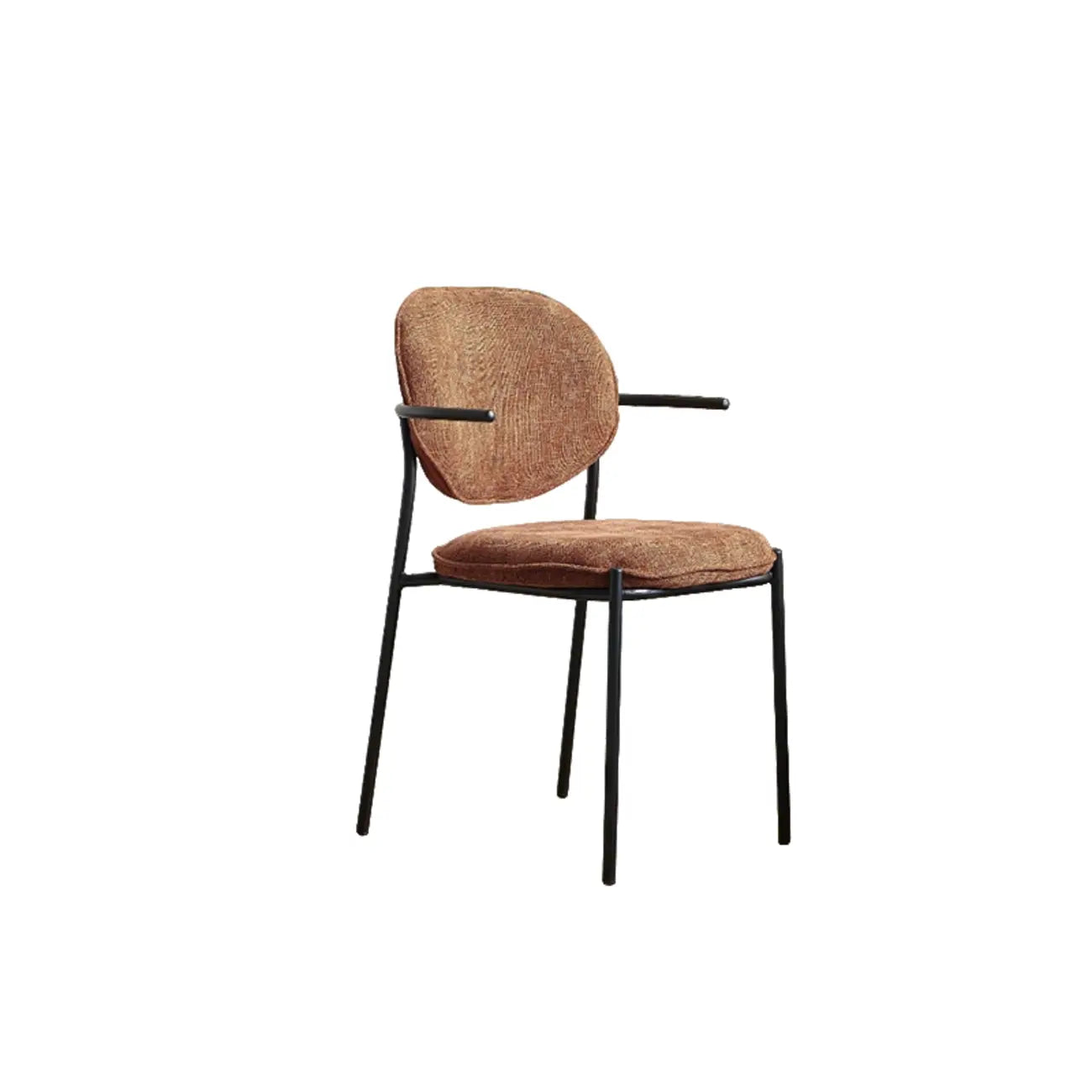 Chaises de salle à manger minimalistes sans accoudoirs, revêtues de tissu et rembourrées