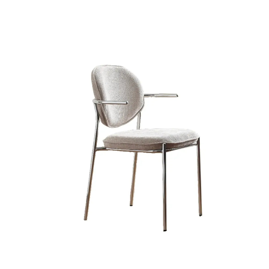 Chaises de salle à manger minimalistes sans accoudoirs, revêtues de tissu et rembourrées