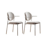 Chaises de salle à manger minimalistes sans accoudoirs, revêtues de tissu et rembourrées