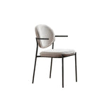 Chaises de salle à manger minimalistes sans accoudoirs, revêtues de tissu et rembourrées