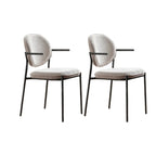 Chaises de salle à manger minimalistes sans accoudoirs, revêtues de tissu et rembourrées