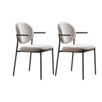 Chaises de salle à manger minimalistes sans accoudoirs, revêtues de tissu et rembourrées