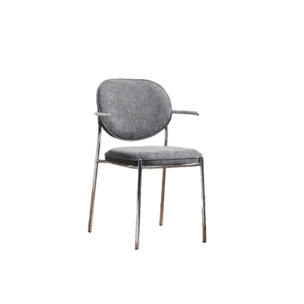 Chaises de salle à manger minimalistes sans accoudoirs, revêtues de tissu et rembourrées