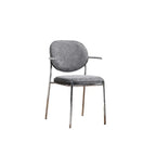 Chaises de salle à manger minimalistes sans accoudoirs, revêtues de tissu et rembourrées