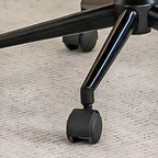 Fauteuil de bureau pivotant moderne en cuir marron à dossier bas