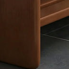 Panca Contenitore Scarpiera in Legno Naturale con Cuscino per Ingresso