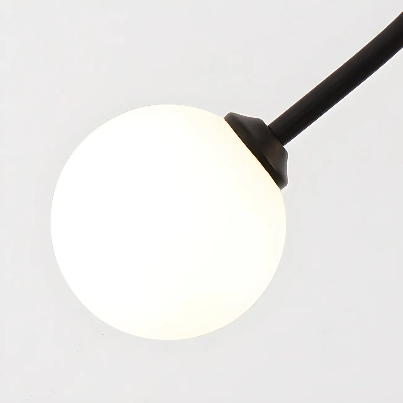 Plafonnier semi-encastré double globe en verre pour couloir