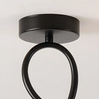 Plafonnier semi-encastré double globe en verre pour couloir