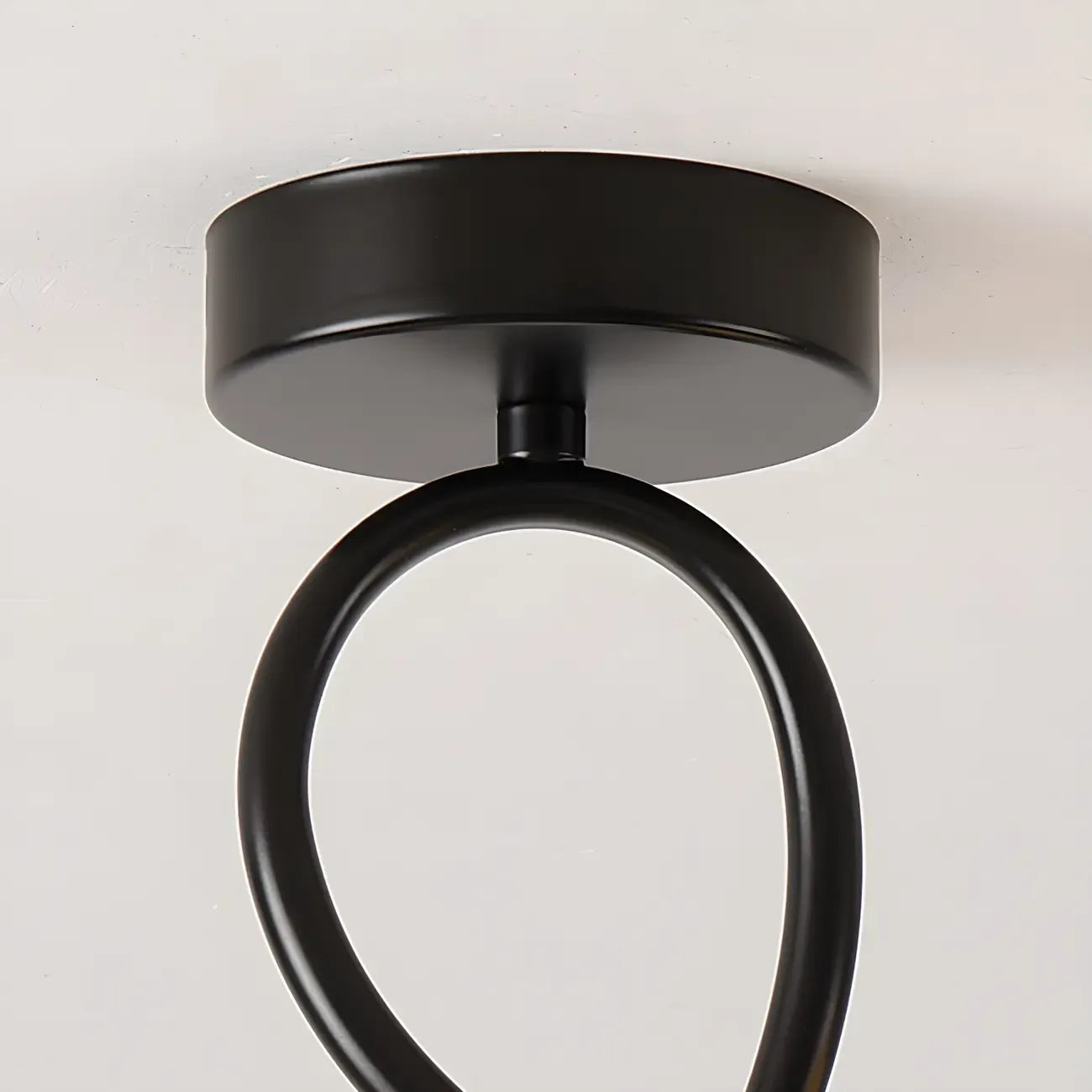 Plafonnier semi-encastré double globe en verre pour couloir