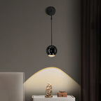Applique murale LED globe élégante et réglable pour chevet, à intensité variable