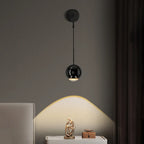Applique murale LED globe élégante et réglable pour chevet, à intensité variable