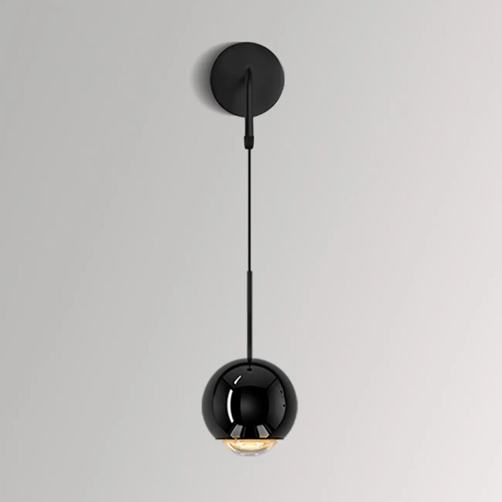 Applique murale LED globe élégante et réglable pour chevet, à intensité variable
