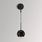 Applique murale LED globe élégante et réglable pour chevet, à intensité variable
