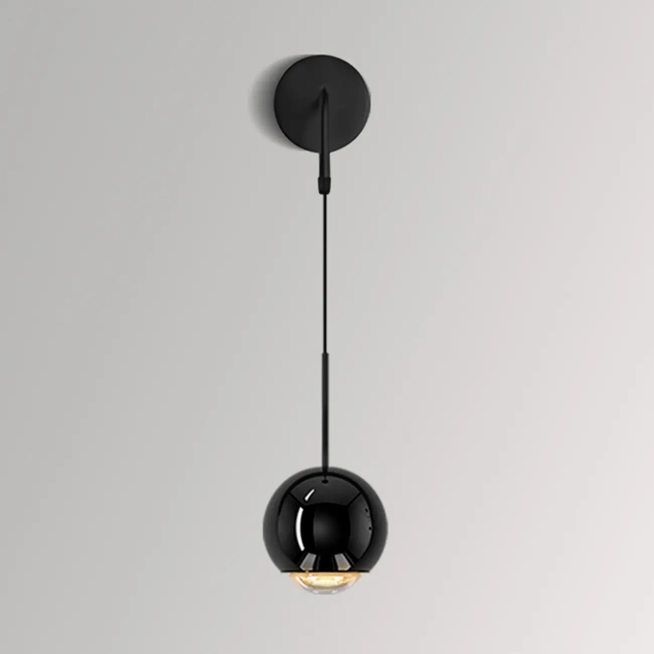 Applique murale LED globe élégante et réglable pour chevet, à intensité variable
