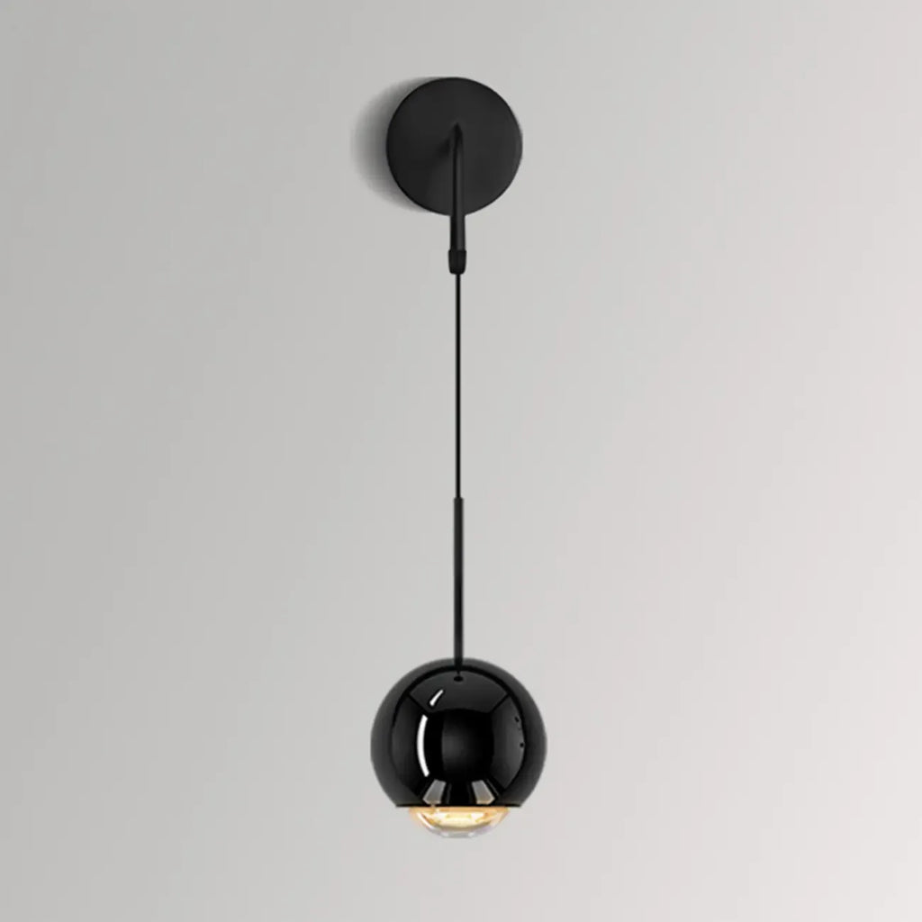 Applique murale LED globe élégante et réglable pour chevet, à intensité variable