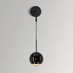 Applique murale LED globe élégante et réglable pour chevet, à intensité variable