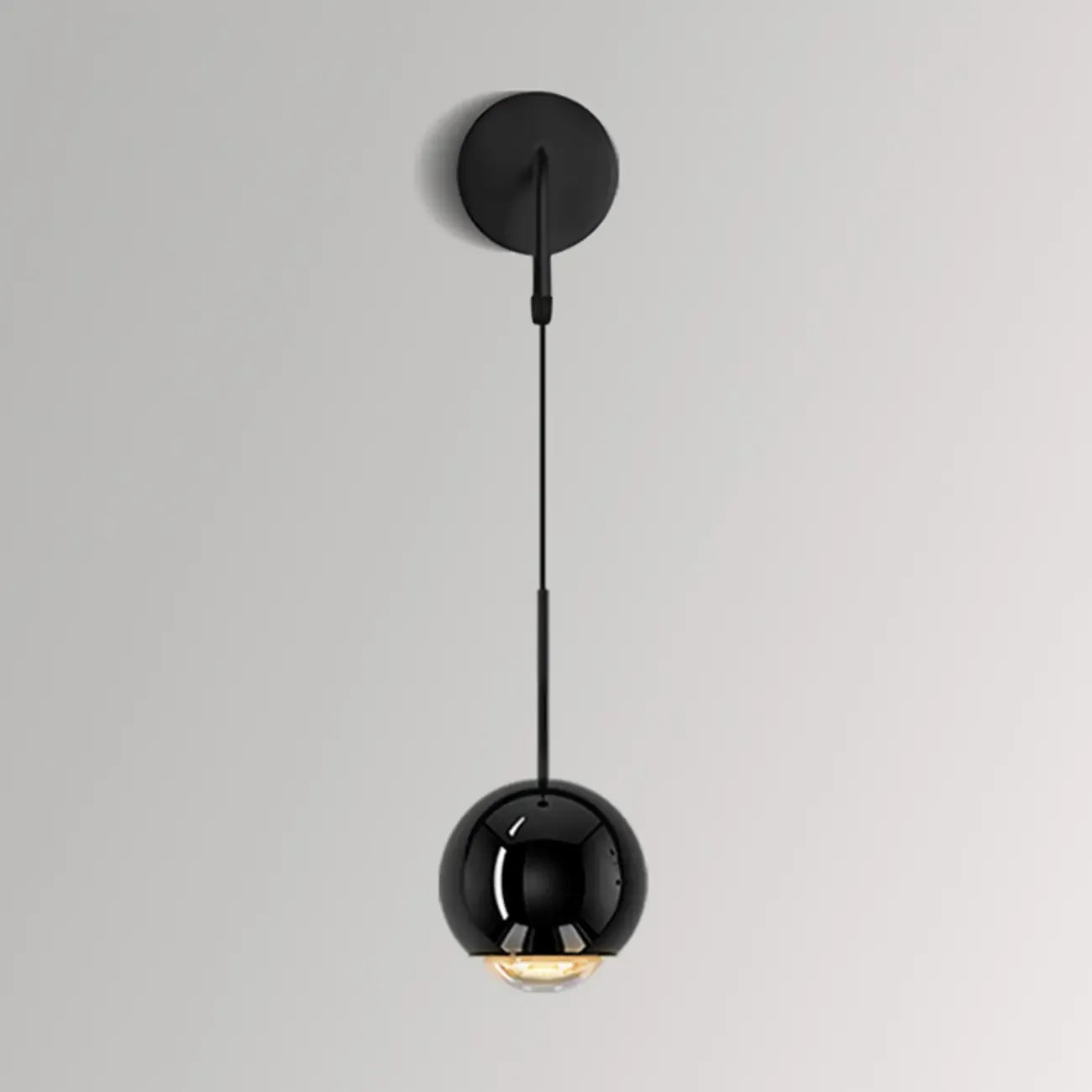 Applique murale LED globe élégante et réglable pour chevet, à intensité variable