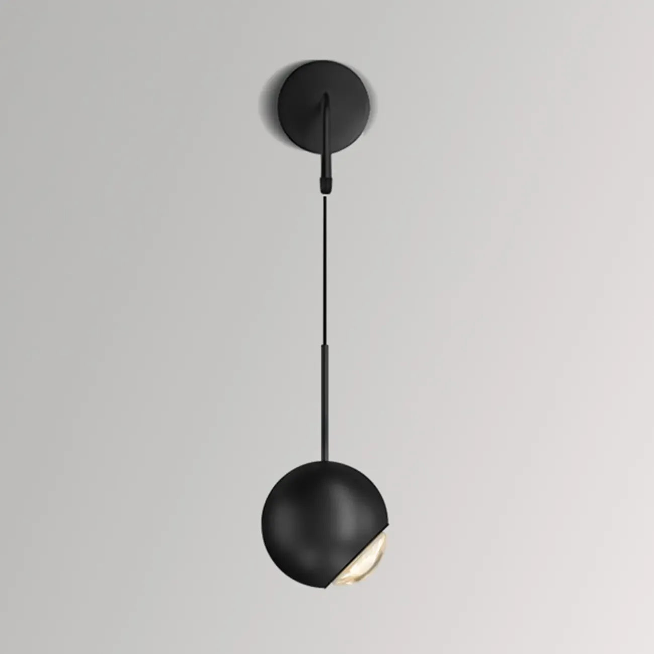 Applique murale LED globe élégante et réglable pour chevet, à intensité variable
