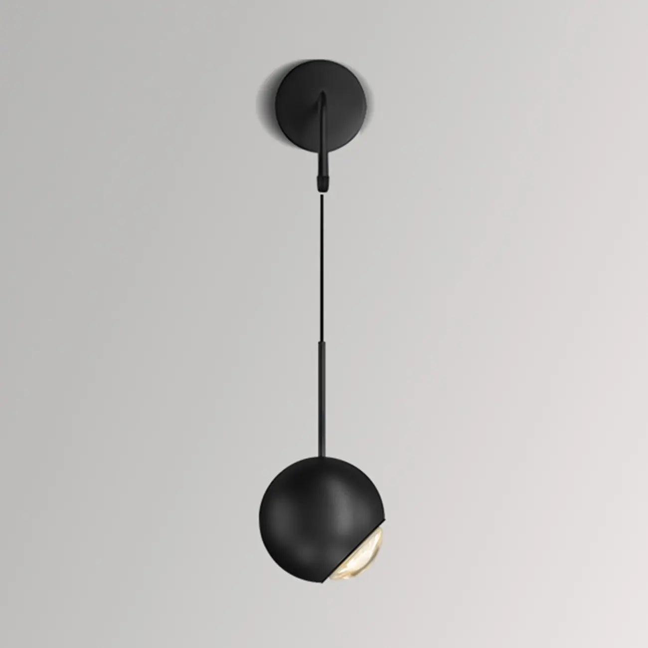 Applique murale LED globe élégante et réglable pour chevet, à intensité variable