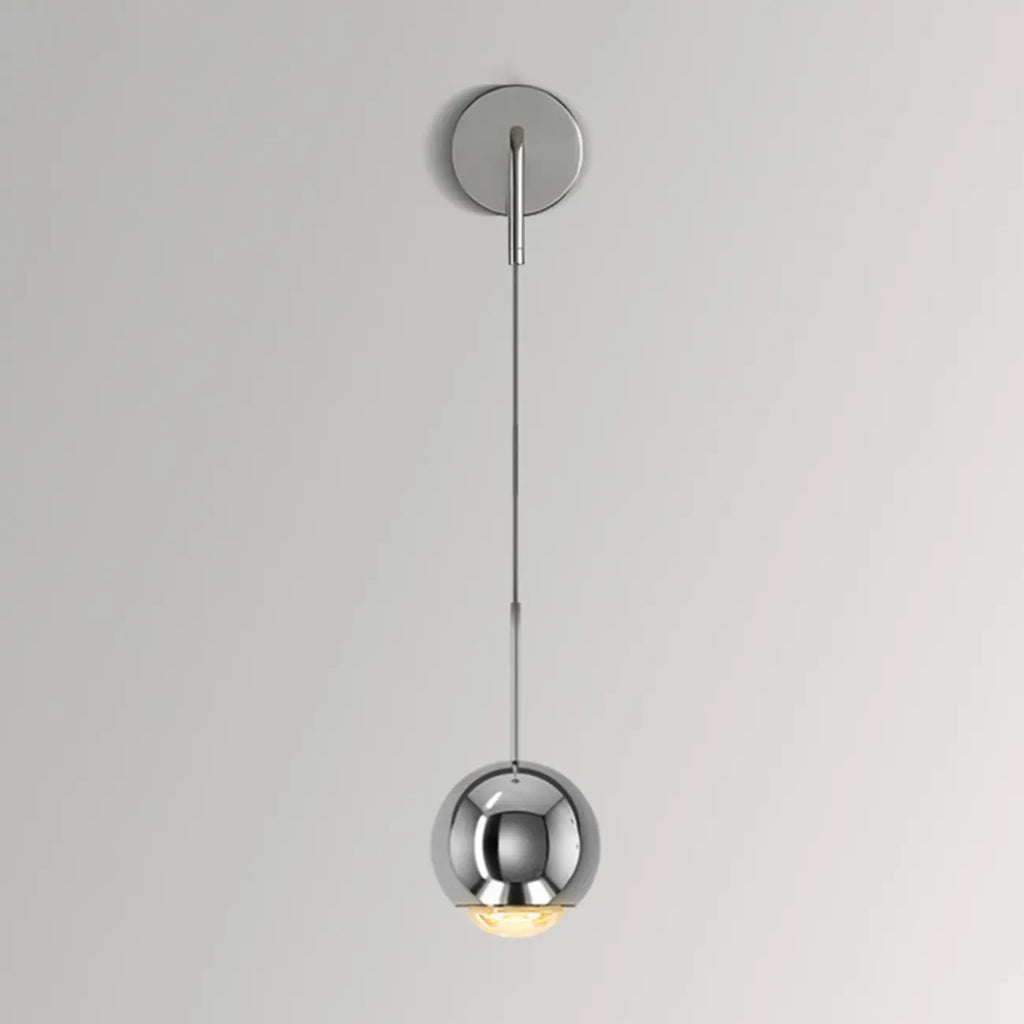 Applique murale LED globe élégante et réglable pour chevet, à intensité variable