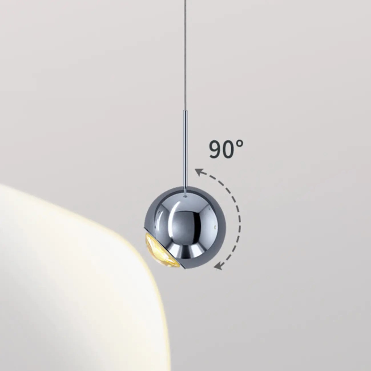 Applique murale LED globe élégante et réglable pour chevet, à intensité variable