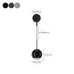 Applique murale LED globe élégante et réglable pour chevet, à intensité variable