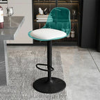 Tabourets de bar pivotants minimalistes en acrylique avec coussin et assise baquet