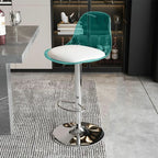 Tabourets de bar pivotants minimalistes en acrylique avec coussin et assise baquet