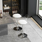 Tabourets de bar pivotants minimalistes en acrylique avec coussin et assise baquet