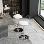 Tabourets de bar pivotants minimalistes en acrylique avec coussin et assise baquet